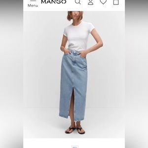 Mango denim skirt